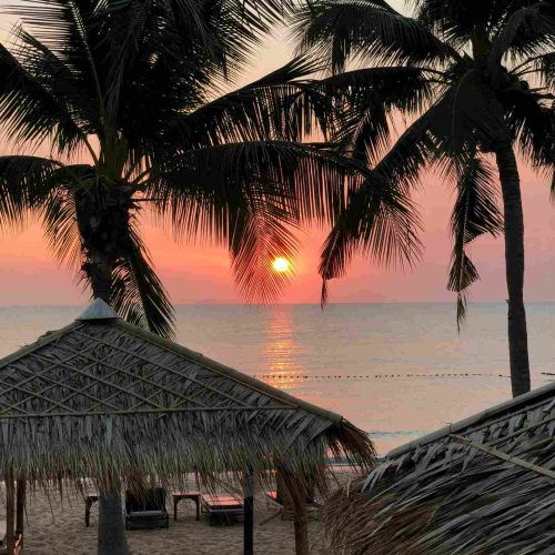 sunset mombasa beach