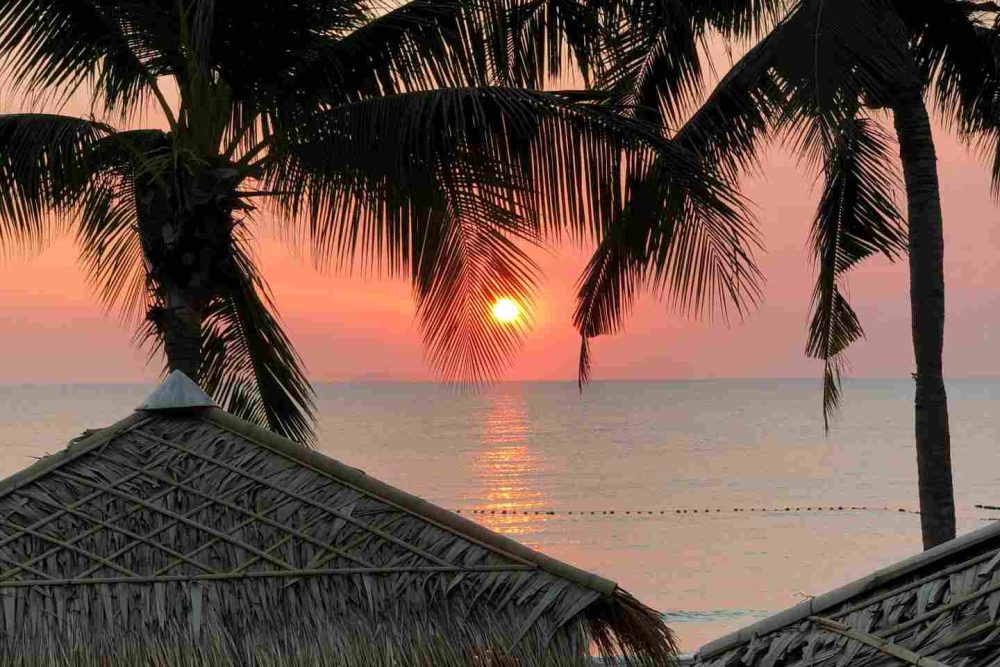 sunset mombasa beach